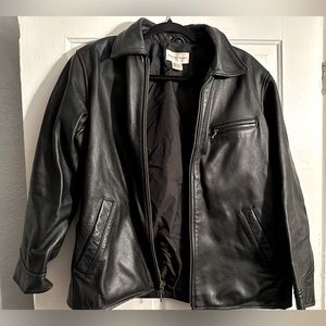 Black genuine leather jacket